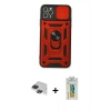 MARSİLYAN™- iPhone 11 Pro Max Kılıf Ahenk Klasik - Siyah Polymer Nano Ekran Koruyucu + Pers Alüminyum Kamera Lens - SH