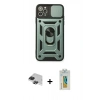 MARSİLYAN™- iPhone 11 Pro Max Kılıf Ahenk Klasik - Siyah Polymer Nano Ekran Koruyucu + Pers Alüminyum Kamera Lens - SH