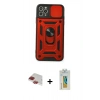 MARSİLYAN™- iPhone 11 Pro Max Kılıf Ahenk Klasik - Siyah Polymer Nano Ekran Koruyucu + Pers Alüminyum Kamera Lens - KI