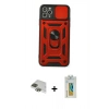 MARSİLYAN™- iPhone 11 Pro Max Kılıf Ahenk Klasik - Siyah Polymer Nano Ekran Koruyucu + Pers Alüminyum Kamera Lens - YL