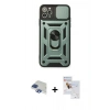 MARSİLYAN™- iPhone 11 Pro Max Kılıf Ahenk Klasik - Siyah Seramik Nano Ekran Koruyucu + Pers Alüminyum Kamera Lens - LT
