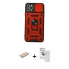 MARSİLYAN™- iPhone 11 Pro Max Kılıf Ahenk Klasik - Siyah Seramik Nano Ekran Koruyucu + Renkli Kamera Lens Koruma Cam - YL