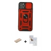 MARSİLYAN™- iPhone 11 Pro Max Kılıf Ahenk Klasik - Siyah Seramik Nano Ekran Koruyucu + Renkli Kamera Lens Koruma Cam - SI