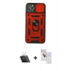 MARSİLYAN™- iPhone 11 Pro Max Kılıf Ahenk Klasik - Siyah Seramik Nano Ekran Koruyucu + Kamera Lens Koruma Cam - SF