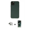 MARSİLYAN™- iPhone 11 Pro Max Kılıf Ahenk Serisi - Şeffaf 360 Full Body Arka Koruyucu + Pers Alüminyum Kamera Lens - YL