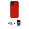 MARSİLYAN™- iPhone 11 Pro Max Kılıf Ahenk Serisi - Şeffaf 360 Full Body Arka Koruyucu + Rainbow Kamera Lens Koruma Cam - GD