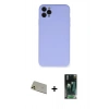 MARSİLYAN™- iPhone 11 Pro Max Kılıf Ahenk Serisi - Şeffaf 360 Full Body Arka Koruyucu + Rainbow Kamera Lens Koruma Cam - GD