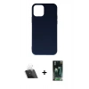 MARSİLYAN™- iPhone 11 Pro Max Kılıf Ahenk Serisi - Şeffaf 360 Full Body Arka Koruyucu + Şeffaf Kamera Lens Koruma Cam