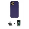 MARSİLYAN™- iPhone 11 Pro Max Kılıf Ahenk Serisi - Şeffaf 360 Full Body Arka Koruyucu + Şeffaf Kamera Lens Koruma Cam