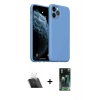 MARSİLYAN™- iPhone 11 Pro Max Kılıf Ahenk Serisi - Şeffaf 360 Full Body Arka Koruyucu + Şeffaf Kamera Lens Koruma Cam