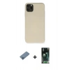 MARSİLYAN™- iPhone 11 Pro Max Kılıf Ahenk Serisi - Şeffaf 360 Full Body Arka Koruyucu + Shine Kamera Lens Koruma Cam - MI