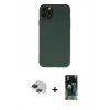 MARSİLYAN™- iPhone 11 Pro Max Kılıf Ahenk Serisi - Şeffaf 360 Full Body Arka Koruyucu + Pers Alüminyum Kamera Lens - SH
