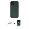 MARSİLYAN™- iPhone 11 Pro Max Kılıf Ahenk Serisi - Şeffaf 360 Full Body Arka Koruyucu + Renkli Kamera Lens Koruma Cam - YL