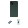 MARSİLYAN™- iPhone 11 Pro Max Kılıf Ahenk Serisi - Şeffaf Pasifik Cam Ekran Koruyucu + Gökkuşağı Shine Kamera Lens Koruma Cam