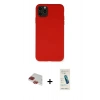 MARSİLYAN™- iPhone 11 Pro Max Kılıf Ahenk Serisi - Şeffaf Pasifik Cam Ekran Koruyucu + Pers Alüminyum Kamera Lens - KI