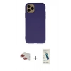 MARSİLYAN™- iPhone 11 Pro Max Kılıf Ahenk Serisi - Şeffaf Pasifik Cam Ekran Koruyucu + Pers Alüminyum Kamera Lens - KI