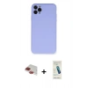 MARSİLYAN™- iPhone 11 Pro Max Kılıf Ahenk Serisi - Şeffaf Pasifik Cam Ekran Koruyucu + Pers Alüminyum Kamera Lens - KI