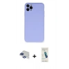 MARSİLYAN™- iPhone 11 Pro Max Kılıf Ahenk Serisi - Şeffaf Pasifik Cam Ekran Koruyucu + Pers Alüminyum Kamera Lens - LT