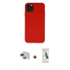 MARSİLYAN™- iPhone 11 Pro Max Kılıf Ahenk Serisi - Şeffaf Pasifik Cam Ekran Koruyucu + Pers Alüminyum Kamera Lens - LT