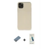 MARSİLYAN™- iPhone 11 Pro Max Kılıf Ahenk Serisi - Şeffaf Pasifik Cam Ekran Koruyucu + Metal Kamera Lens Koruma Cam - GS