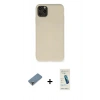 MARSİLYAN™- iPhone 11 Pro Max Kılıf Ahenk Serisi - Şeffaf Pasifik Cam Ekran Koruyucu + Metal Kamera Lens Koruma Cam - AKYL