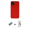 MARSİLYAN™- iPhone 11 Pro Max Kılıf Ahenk Serisi - Şeffaf Pasifik Cam Ekran Koruyucu + Metal Kamera Lens Koruma Cam - AKYL