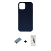 MARSİLYAN™- iPhone 11 Pro Max Kılıf Ahenk Serisi - Şeffaf Pasifik Cam Ekran Koruyucu + Metal Kamera Lens Koruma Cam - GD