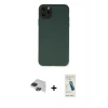 MARSİLYAN™- iPhone 11 Pro Max Kılıf Ahenk Serisi - Şeffaf Pasifik Cam Ekran Koruyucu + Pers Alüminyum Kamera Lens - SH