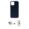 MARSİLYAN™- iPhone 11 Pro Max Kılıf Ahenk Serisi - Şeffaf Pasifik Cam Ekran Koruyucu + Pers Alüminyum Kamera Lens - SH