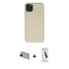 MARSİLYAN™- iPhone 11 Pro Max Kılıf Ahenk Serisi - Şeffaf Pasifik Cam Ekran Koruyucu + Rainbow Kamera Lens Koruma Cam - YL