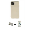 MARSİLYAN™- iPhone 11 Pro Max Kılıf Ahenk Serisi - Şeffaf Pasifik Cam Ekran Koruyucu + Rainbow Kamera Lens Koruma Cam - GD