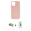MARSİLYAN™- iPhone 11 Pro Max Kılıf Ahenk Serisi - Şeffaf Pasifik Cam Ekran Koruyucu + Rainbow Kamera Lens Koruma Cam - YL