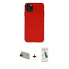 MARSİLYAN™- iPhone 11 Pro Max Kılıf Ahenk Serisi - Şeffaf Pasifik Cam Ekran Koruyucu + Rainbow Kamera Lens Koruma Cam - YL