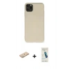 MARSİLYAN™- iPhone 11 Pro Max Kılıf Ahenk Serisi - Şeffaf Pasifik Cam Ekran Koruyucu + Renkli Kamera Lens Koruma Cam - YL