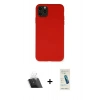MARSİLYAN™- iPhone 11 Pro Max Kılıf Ahenk Serisi - Şeffaf Pasifik Cam Ekran Koruyucu + Şeffaf Kamera Lens Koruma Cam