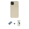 MARSİLYAN™- iPhone 11 Pro Max Kılıf Ahenk Serisi - Şeffaf Pasifik Cam Ekran Koruyucu + Shine Kamera Lens Koruma Cam - GD
