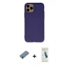 MARSİLYAN™- iPhone 11 Pro Max Kılıf Ahenk Serisi - Şeffaf Pasifik Cam Ekran Koruyucu + Shine Kamera Lens Koruma Cam - SABE