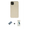 MARSİLYAN™- iPhone 11 Pro Max Kılıf Ahenk Serisi - Şeffaf Pasifik Cam Ekran Koruyucu + Shine Kamera Lens Koruma Cam - SABE
