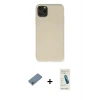 MARSİLYAN™- iPhone 11 Pro Max Kılıf Ahenk Serisi - Şeffaf Pasifik Cam Ekran Koruyucu + Shine Kamera Lens Koruma Cam - GS