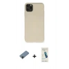 MARSİLYAN™- iPhone 11 Pro Max Kılıf Ahenk Serisi - Şeffaf Pasifik Cam Ekran Koruyucu + Shine Kamera Lens Koruma Cam - SH