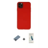 MARSİLYAN™- iPhone 11 Pro Max Kılıf Ahenk Serisi - Şeffaf Pasifik Cam Ekran Koruyucu + Metal Kamera Lens Koruma Cam - SH