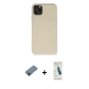 MARSİLYAN™- iPhone 11 Pro Max Kılıf Ahenk Serisi - Şeffaf Pasifik Cam Ekran Koruyucu + Metal Kamera Lens Koruma Cam - SH