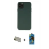 MARSİLYAN™- iPhone 11 Pro Max Kılıf Ahenk Serisi - Siyah 18D Cam Ekran Koruyucu + Rainbow Kamera Lens Koruma Cam - GD