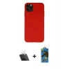 MARSİLYAN™- iPhone 11 Pro Max Kılıf Ahenk Serisi - Siyah 18D Cam Ekran Koruyucu + Kamera Lens Koruma Cam - SF