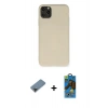 MARSİLYAN™- iPhone 11 Pro Max Kılıf Ahenk Serisi - Siyah 18D Cam Ekran Koruyucu + Metal Kamera Lens Koruma Cam - SH