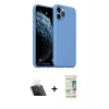 MARSİLYAN™- iPhone 11 Pro Max Kılıf Ahenk Serisi - Siyah 20D Premium Cam Ekran Koruyucu + Kamera Lens Koruma Cam - SF