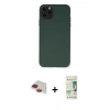 MARSİLYAN™- iPhone 11 Pro Max Kılıf Ahenk Serisi - Siyah 20D Premium Cam Ekran Koruyucu + Kırmızı Pers Alüminyum Kamera Lens