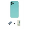 MARSİLYAN™- iPhone 11 Pro Max Kılıf Ahenk Serisi - Siyah 20D Premium Cam Ekran Koruyucu + Metal Kamera Lens Koruma Cam - SH