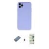 MARSİLYAN™- iPhone 11 Pro Max Kılıf Ahenk Serisi - Siyah 20D Premium Cam Ekran Koruyucu + Metal Kamera Lens Koruma Cam - GD