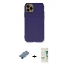 MARSİLYAN™- iPhone 11 Pro Max Kılıf Ahenk Serisi - Siyah 20D Premium Cam Ekran Koruyucu + Metal Kamera Lens Koruma Cam - MI